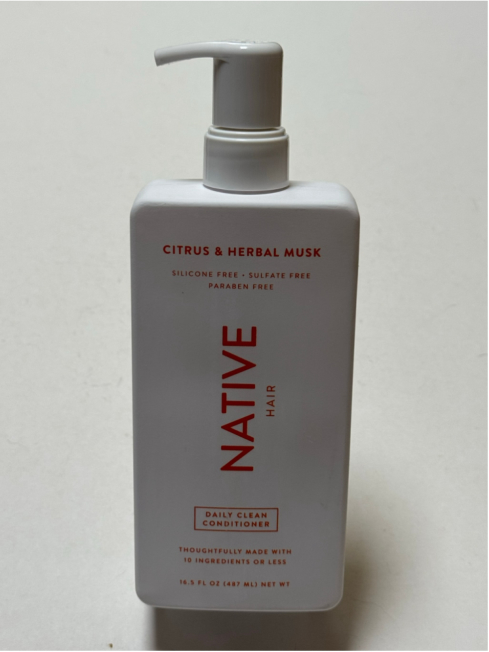 Native Hair Daily Clean Conditioner Citrus & Herbal Musk 16.5 fl oz NEW